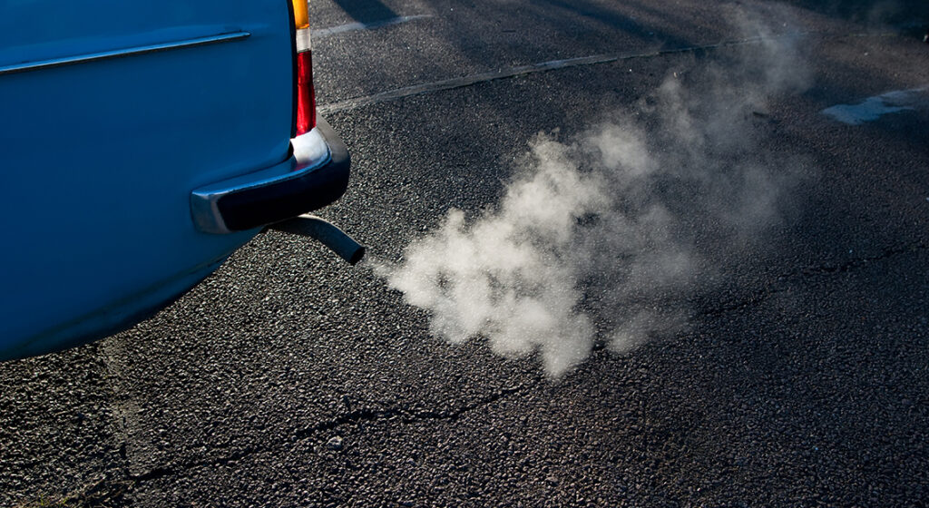 Un véhicule diesel polluant